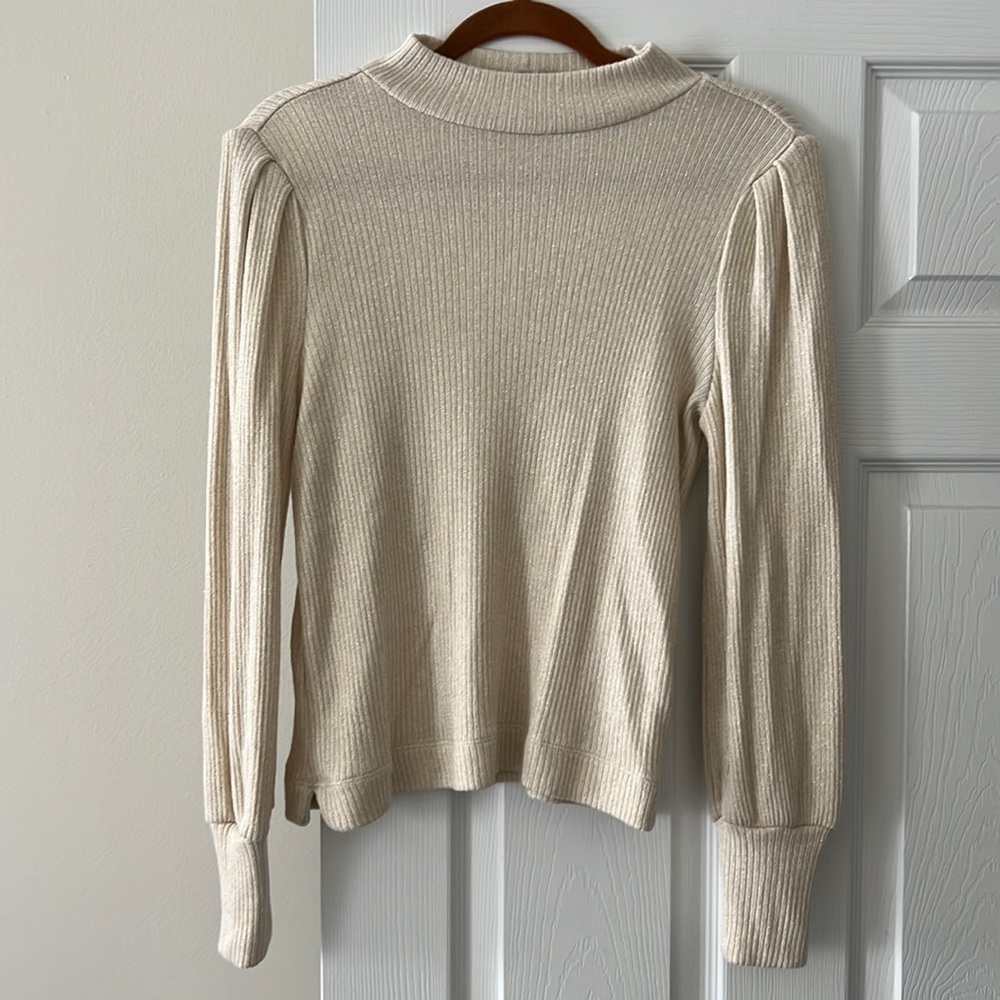 LOFT Sweater - Cream w/ Gold Shimmer